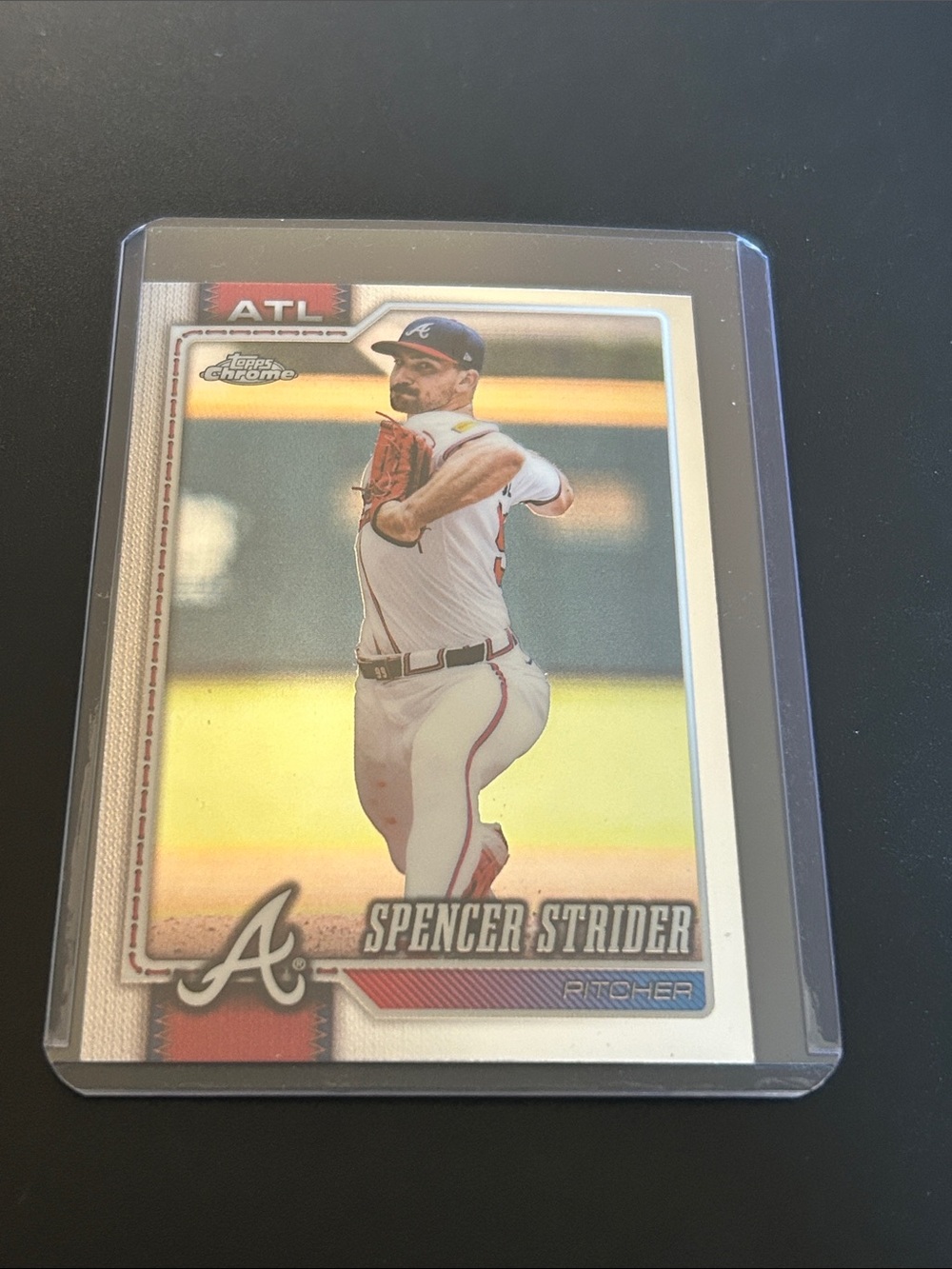 Spencer Strider 2026 Topps Chrome Atlanta Braves Baseball Card - White/Red